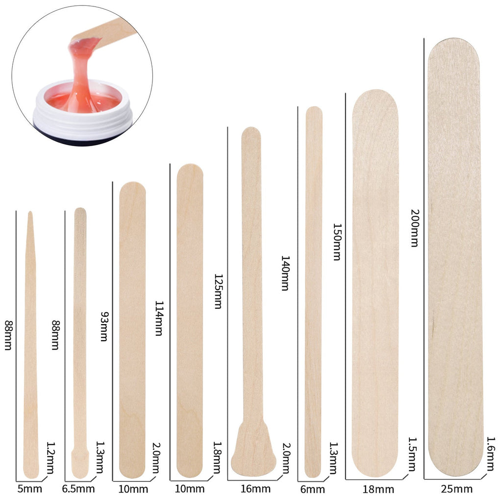 100-Piece Bag of Disposable Wooden Sticks for Hair Removal Waxing and Scraping Tools