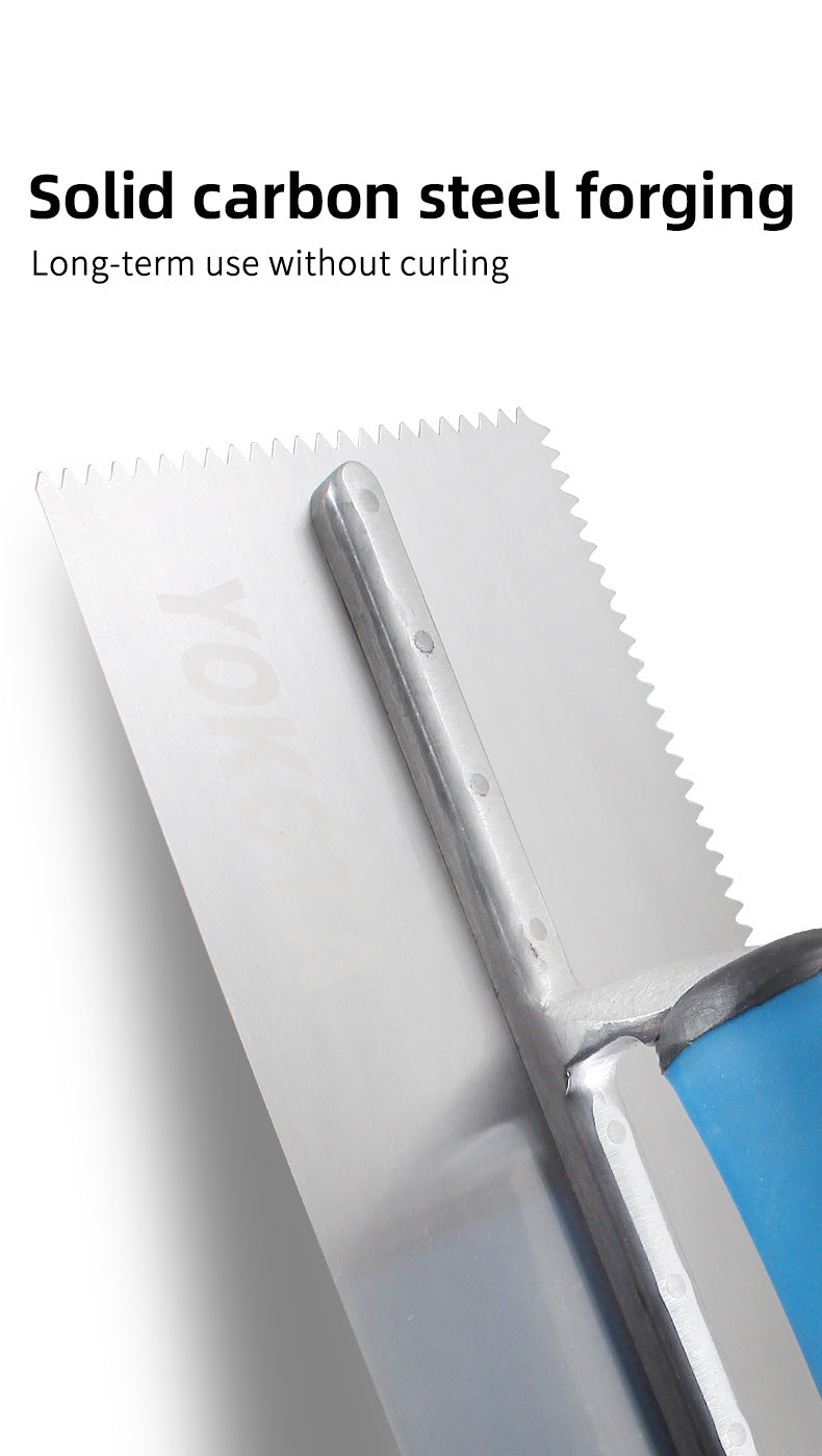 High quality stainless steel V-groove shovel, 28Cm x 11.5 Cm, perfect for buckets, slate, plaster, concrete, curved handles, hig