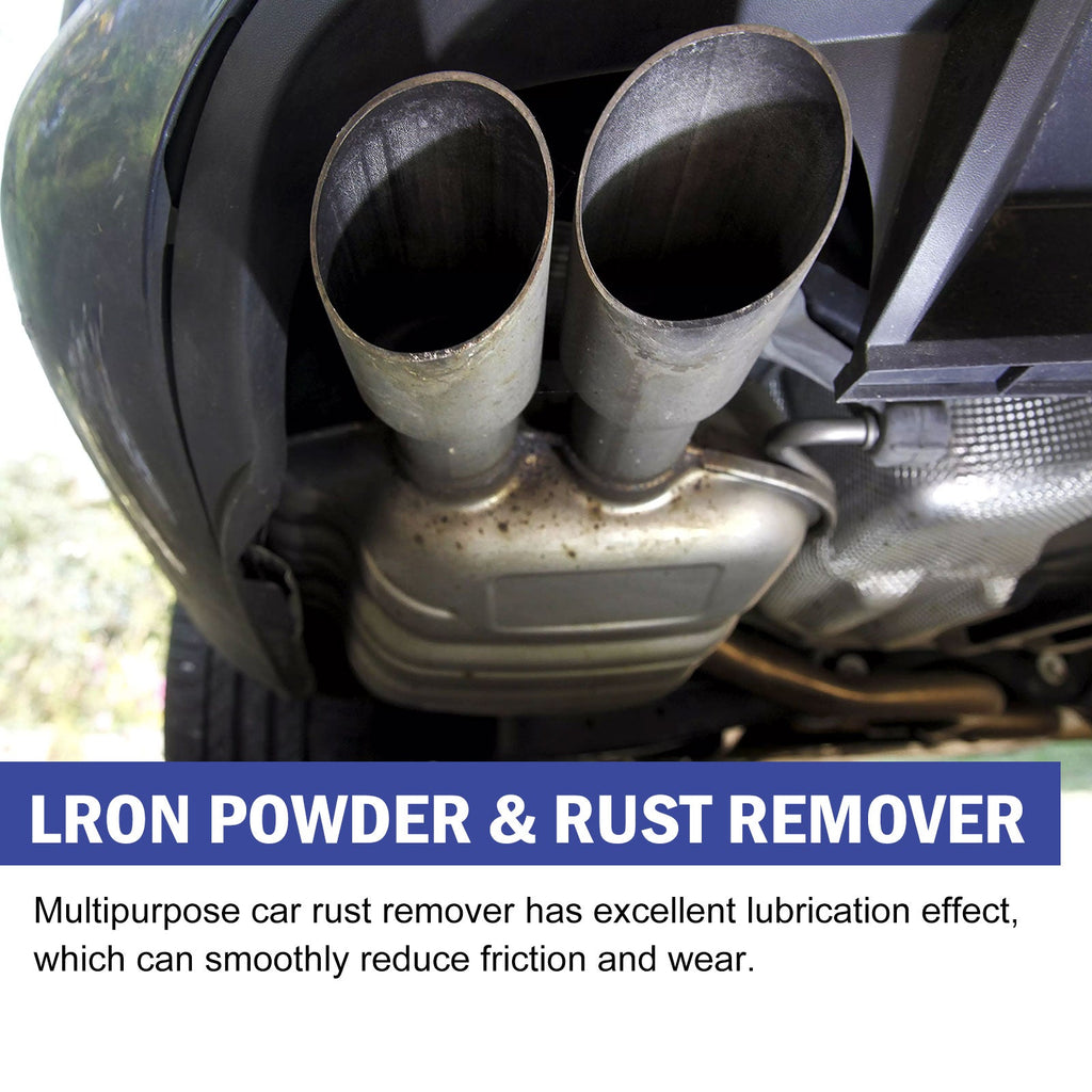 Lron Powder & Rust Remover, Multi-Functional Metal Rust Remover For Automobile And Motorcycle Exhaust Pipe Rust Renovation Maintenance