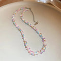 Titanium Steel Rice Bead Necklace