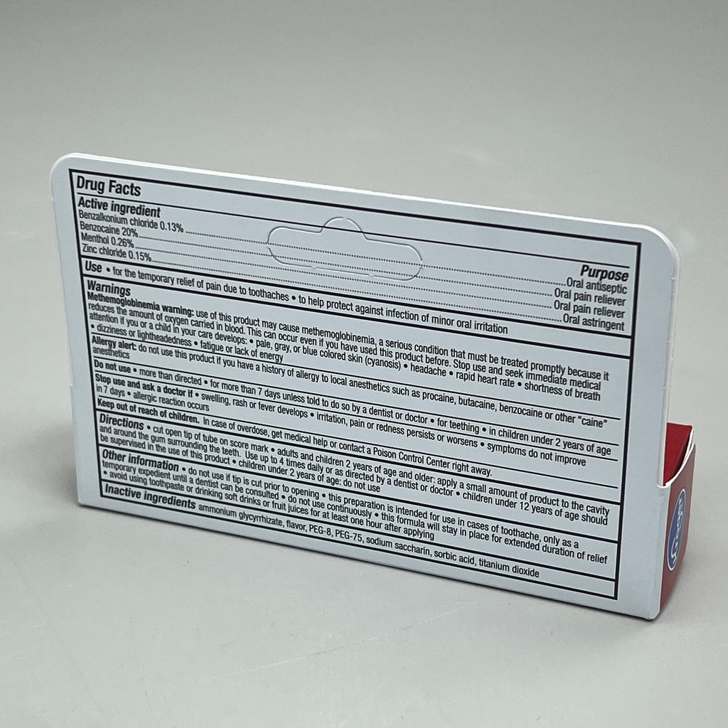 KROGER (2 PACK) Toothache & Gum Relief 4X Medicated Cream 0.33oz BB 04/26