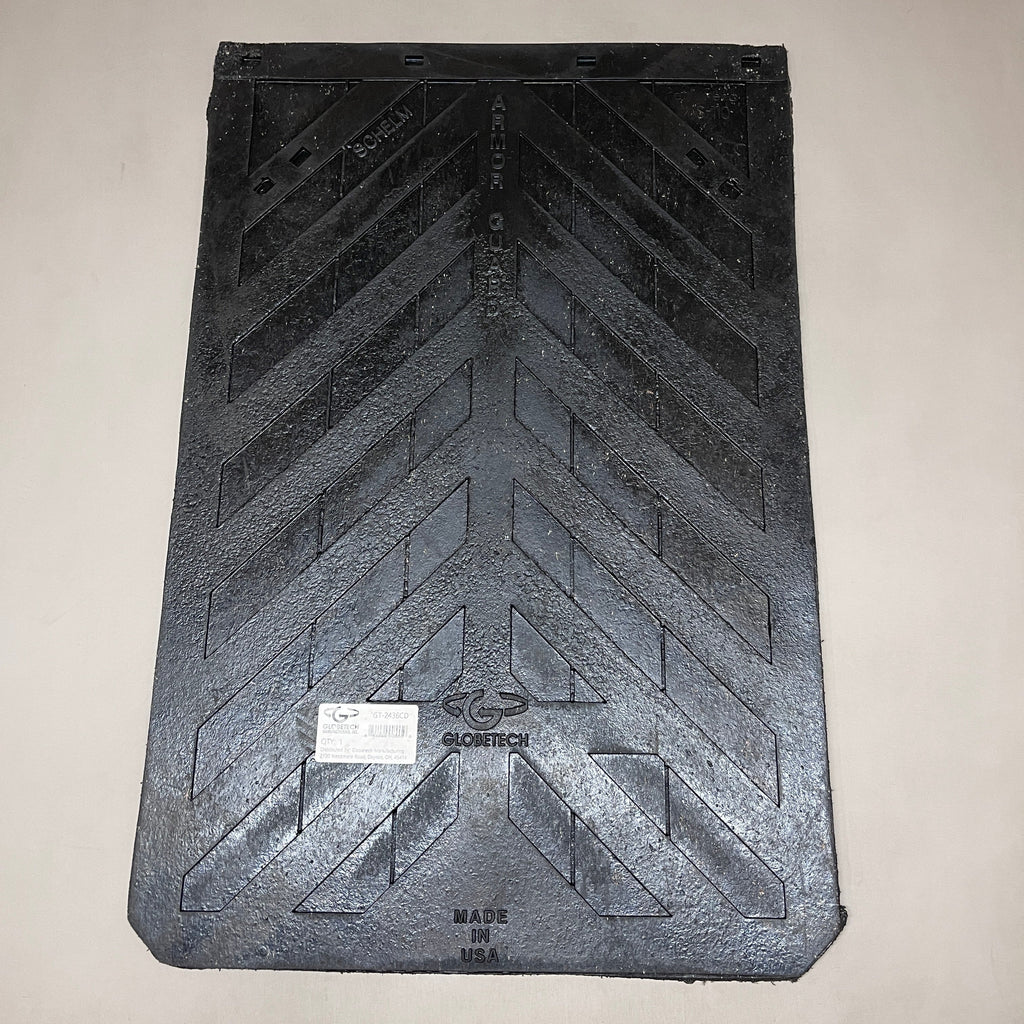 GLOBETECH Rubber Mud Flaps 1/4" Thick x 24" W x 36" L Black 2436CD (New)