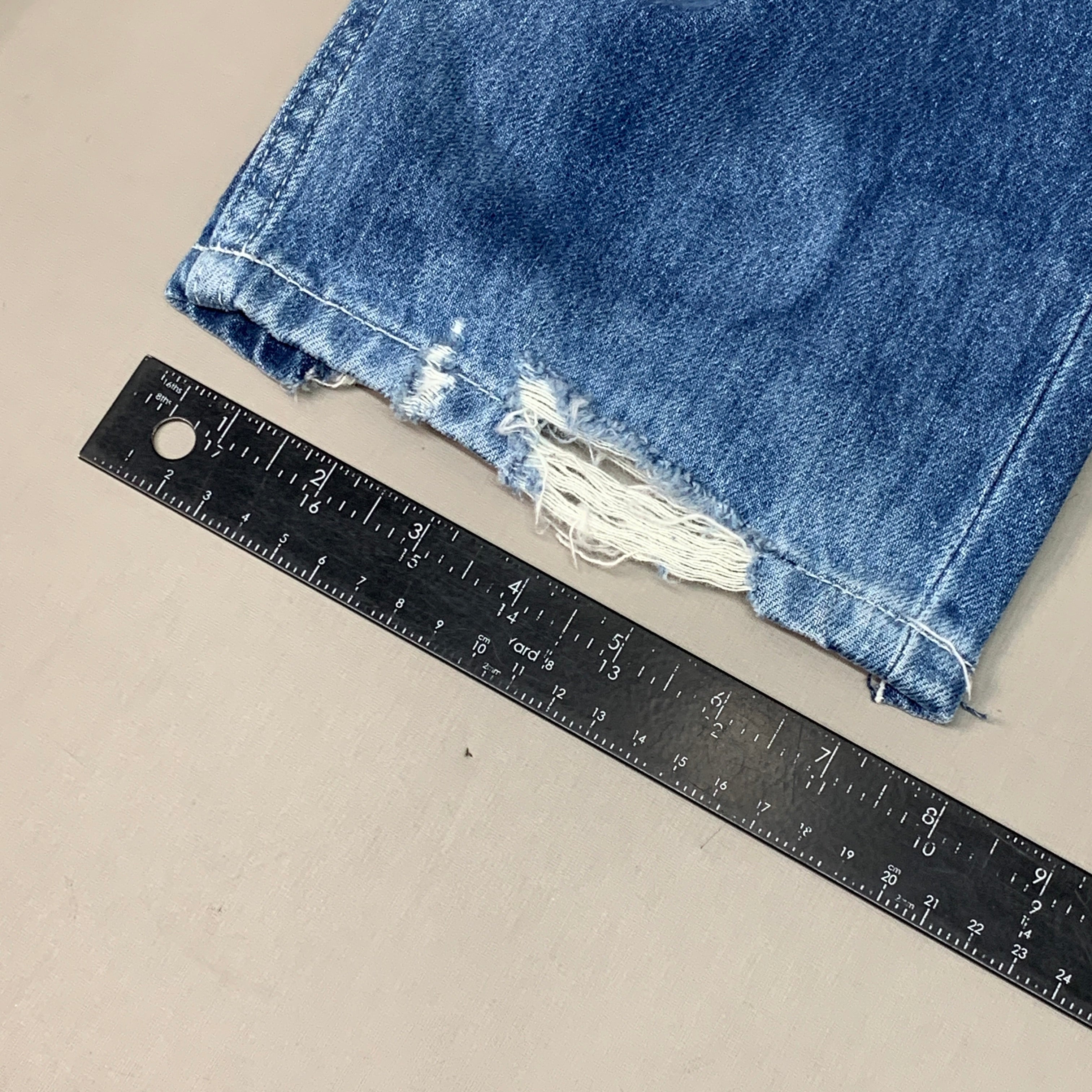 ETICA Tyler Vintage Straight Crop Jeans 100% Cotton Shipwreck Size 26 EW178114A