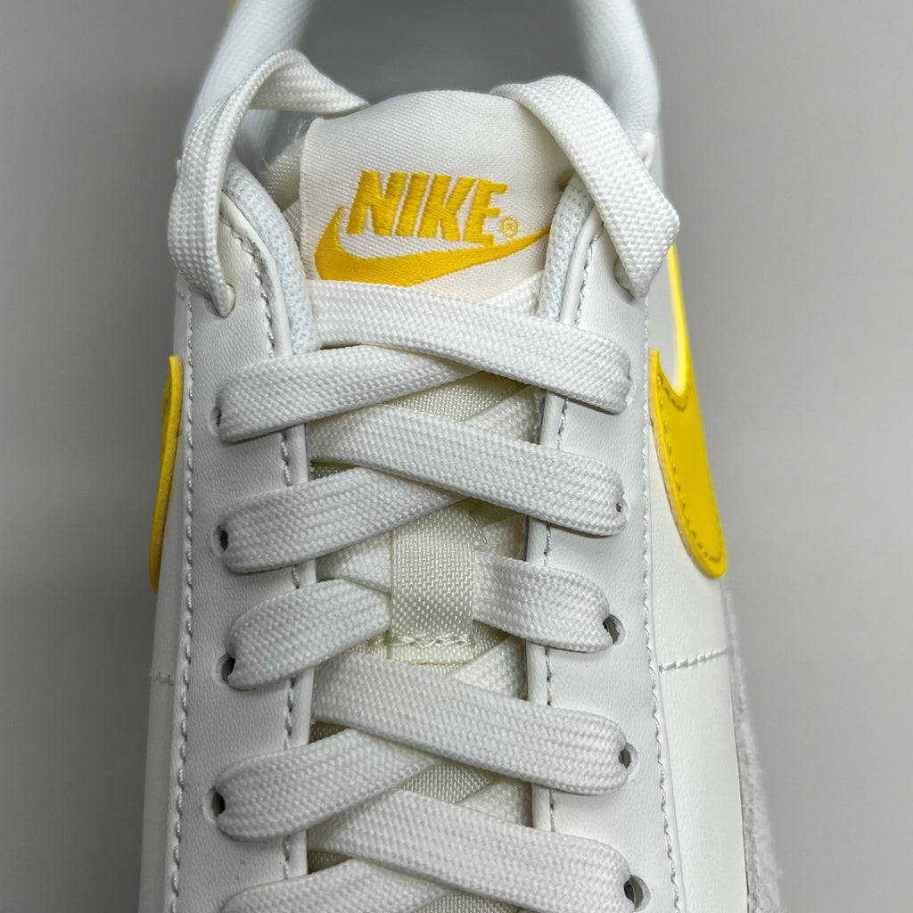 NIKE Blazer Low Cut Platform Sneaker Sz Women's 7.5 Men's 6 Yellow/Grey/White