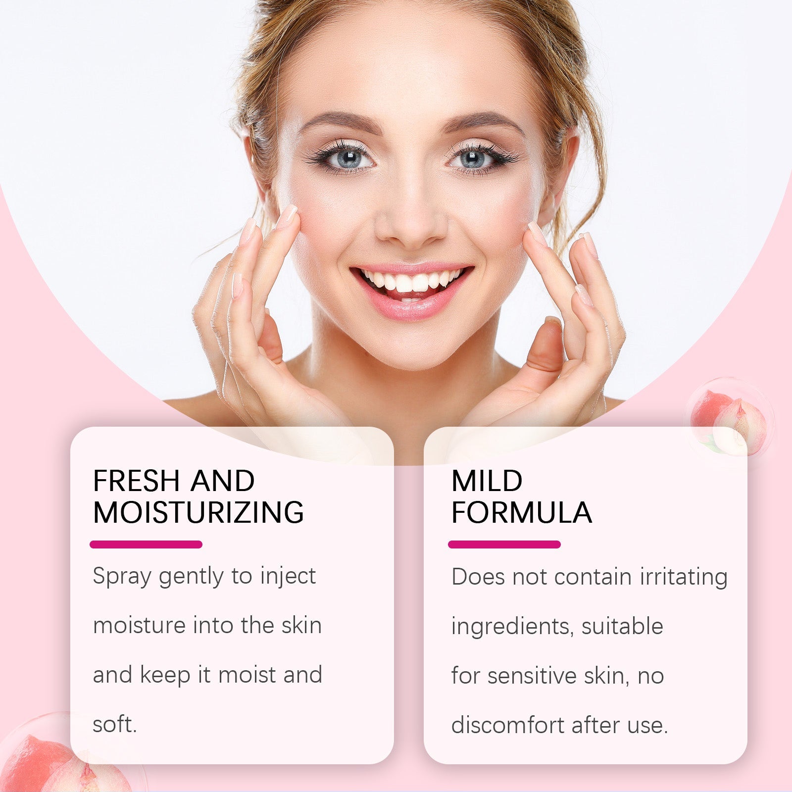 OUHOE Lactic Acid Facial Spray, Gently Moisturizing, Refreshing And Brightening Skin Tone Nourishing Facial Hydrating Treatment Spray
