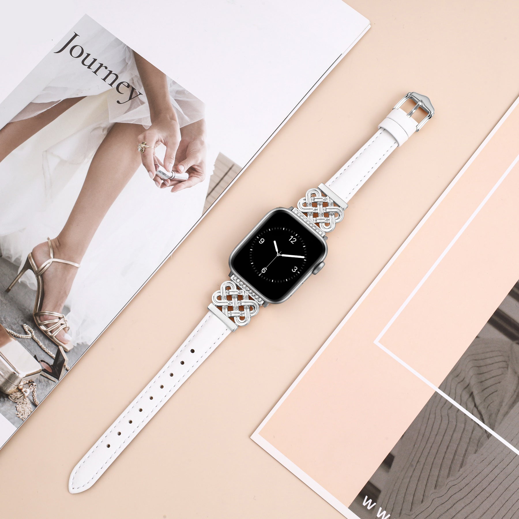 Strap Compatible with Apple Watch Band iWatch S10/SE98765 Metal Ultra-thin Watch Band