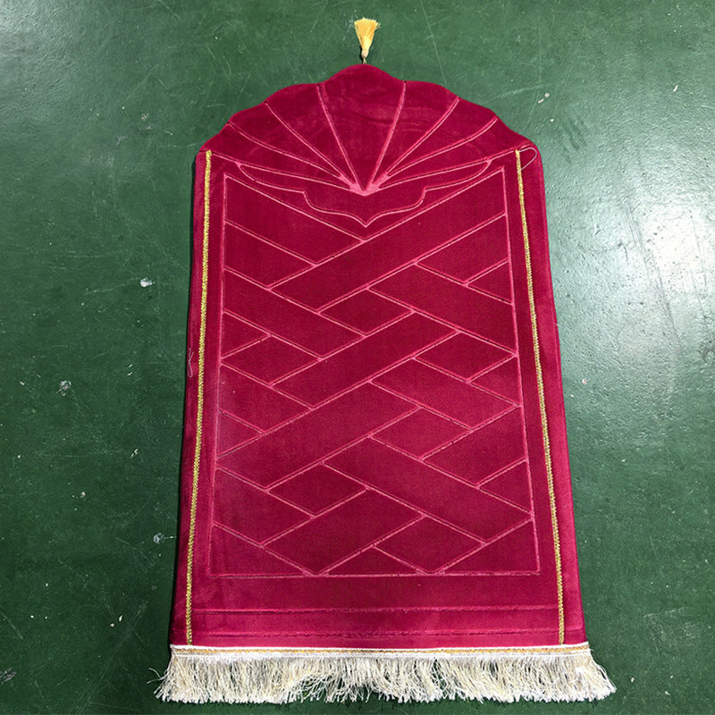 Shell shaped solid color carpet irregular flannel sponge thickened short flannel embossed portable floor mat