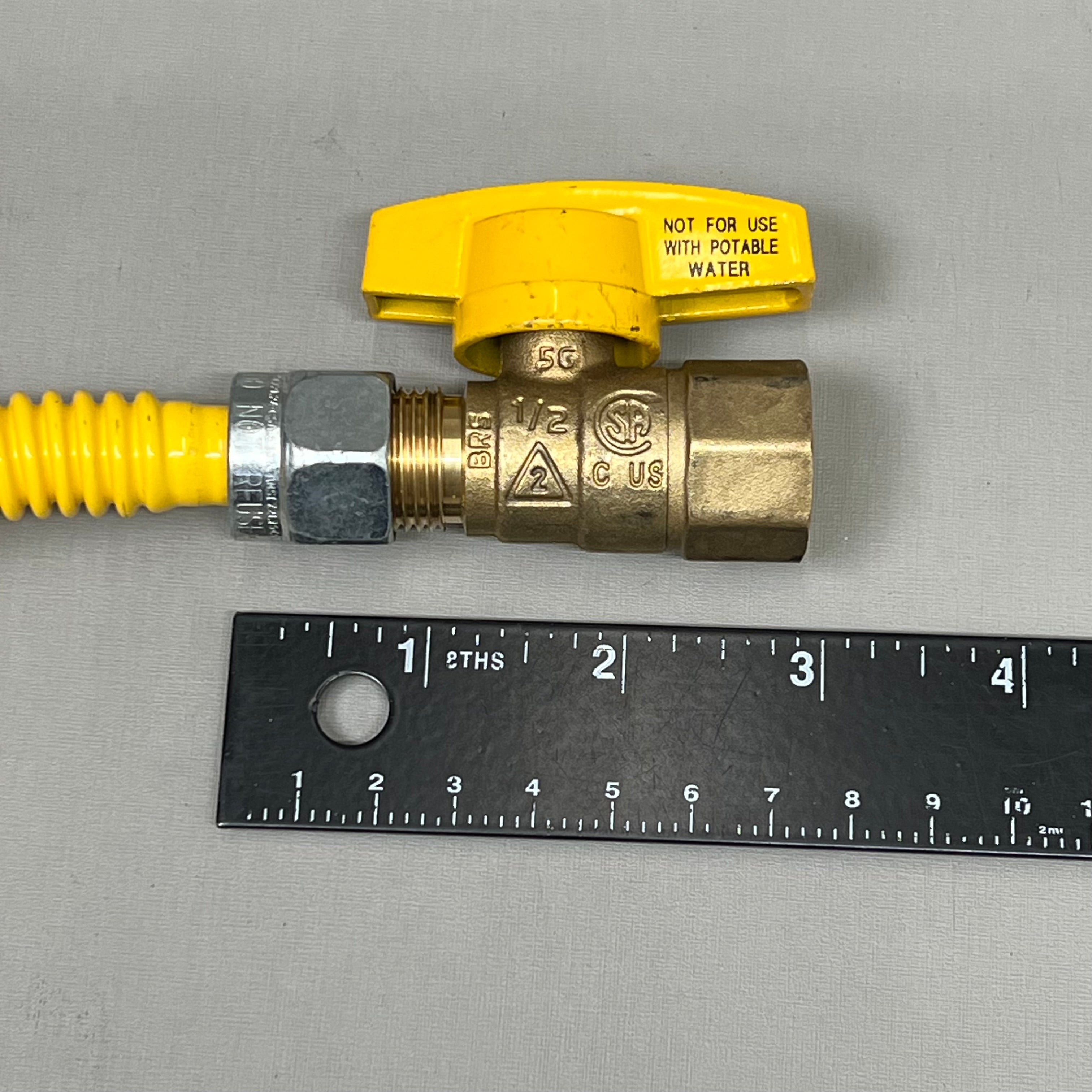 BRASSCRAFT (2 PACK) Procoat Connector w/ Ball Valve 1/2"O.D(3/8")X36" CSSD4K-36