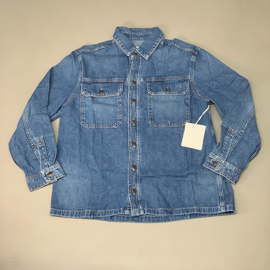 ETICA Harriette Shirt Jacket w/ Front Top Pockets & Collar River Rock Size S EW143309