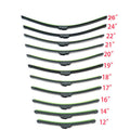 Universal U-type Soft Frameless Bracketless Rubber Car Windshield Wiper Blade 12 14'' 16'' 18'' 19'' 20'' 21'' 22'' 24'' 26''