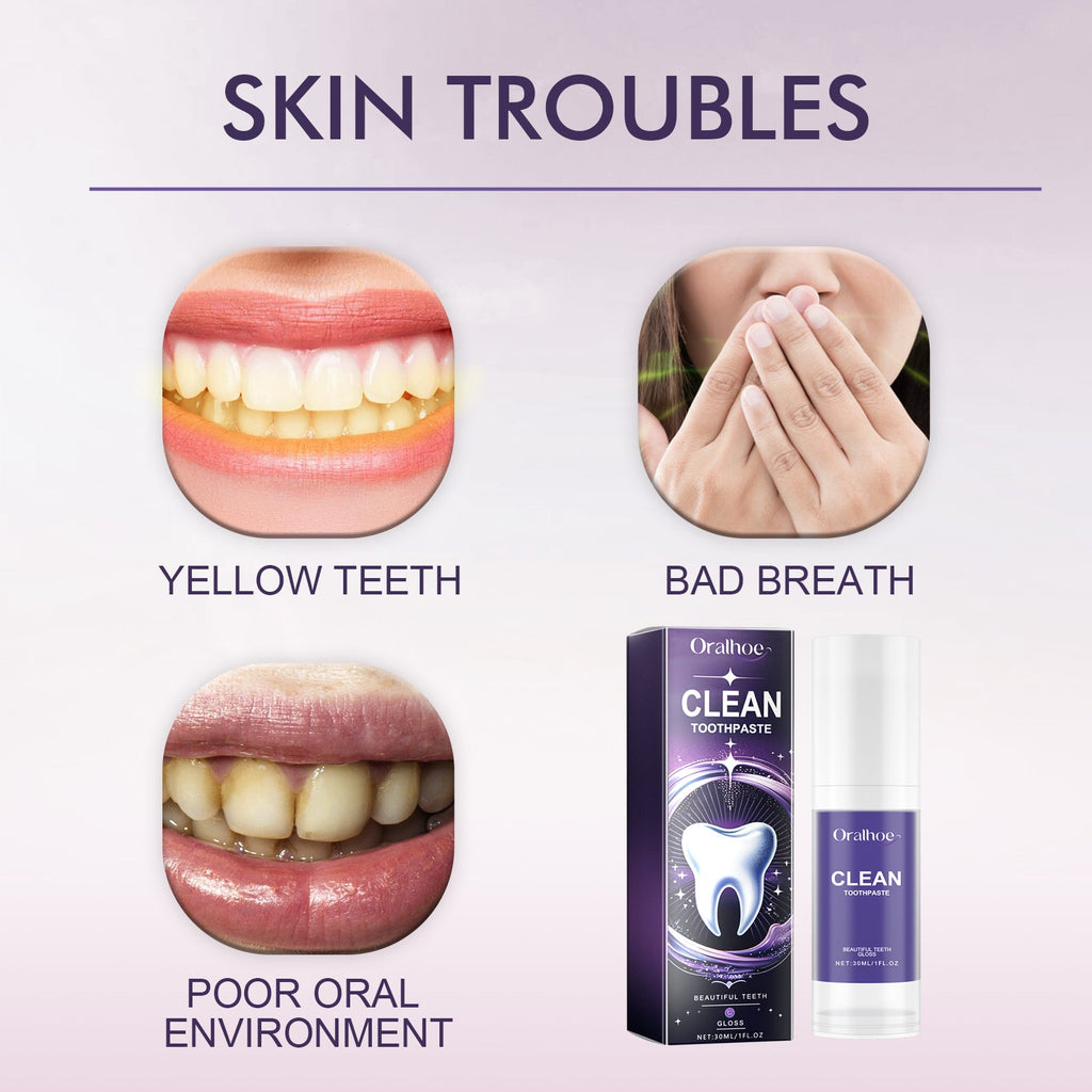 Clean Toothpaste, Teeth Yellow Stains Breath Care Mouth Clean White Toothpaste