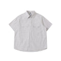 Striped pocket short sleeved shirt