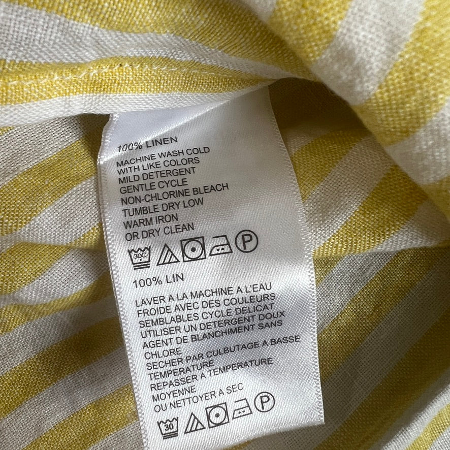 TOMMY BAHAMA Women's Cabana Stripe Shirt Sleeveless Island Sun Yellow Size XS (New)