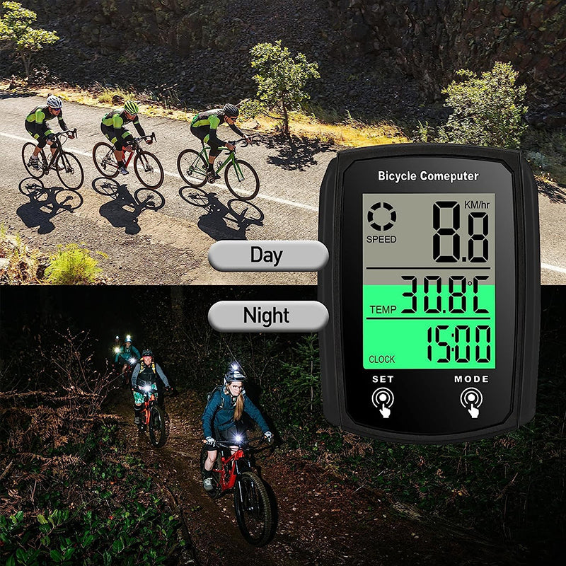 Wired LCD Digital Bicycle Computer - Speedometer and Odometer with Backlight, a Must - have Bike Accessory