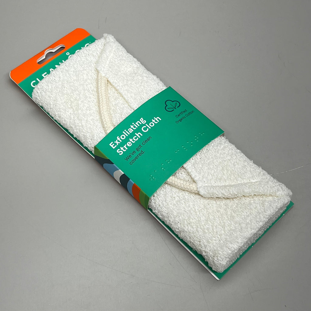 CLEANLOGIC Certified Organic Cotton Exfoliating Stretch Cloth 17"x 8" 1200219