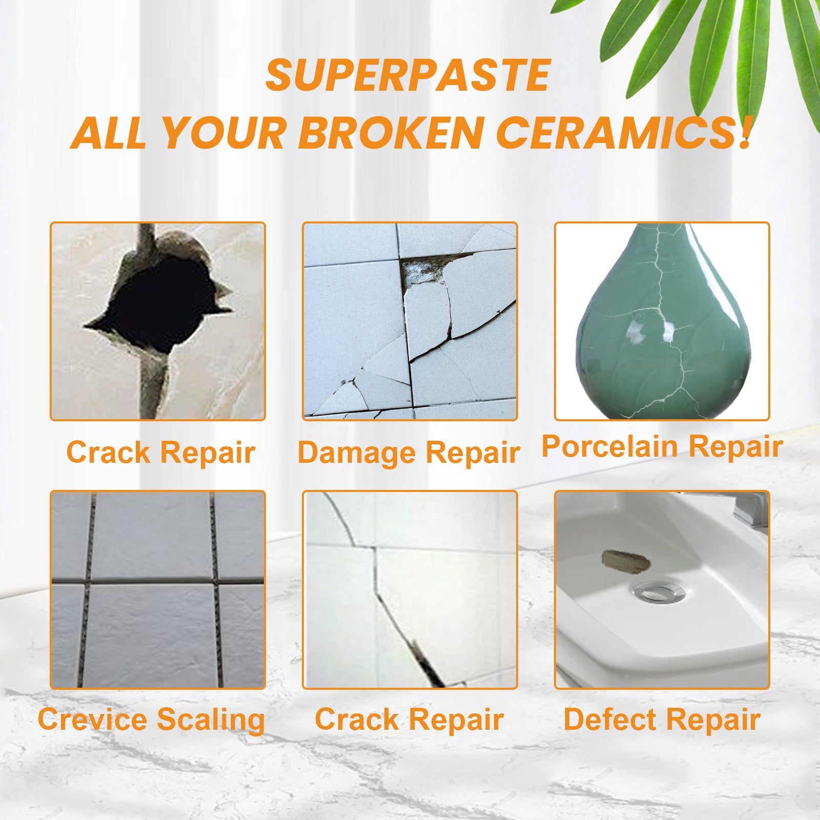 Tile Cracks Repairing Superpaste, Toilet Marble Floor Tile Pit Repair Crack Repair Adhesive Paste