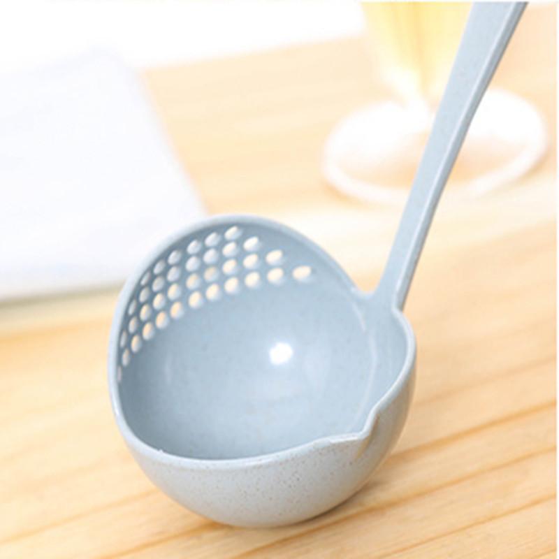 2 in 1 Soup Spoon Long Handle Spoon Creative Spoon Strainer Spoon Cooking Tools
