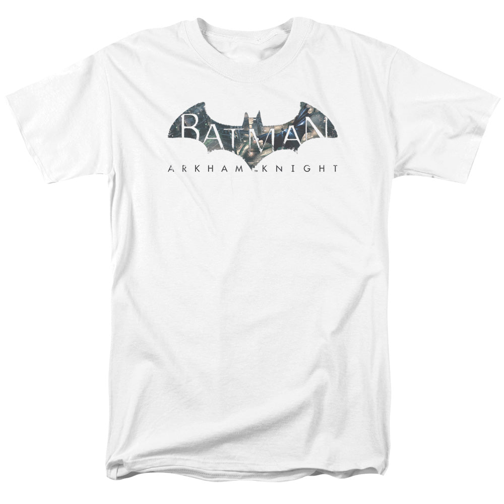 Batman Arkham Knight Descending Logo Mens T Shirt White Officially Licensed