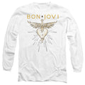 Bon Jovi Greatest Hits Mens Long Sleeve Shirt White Officially Licensed