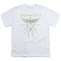 Bon Jovi Greatest Hits Kids Youth T Shirt White