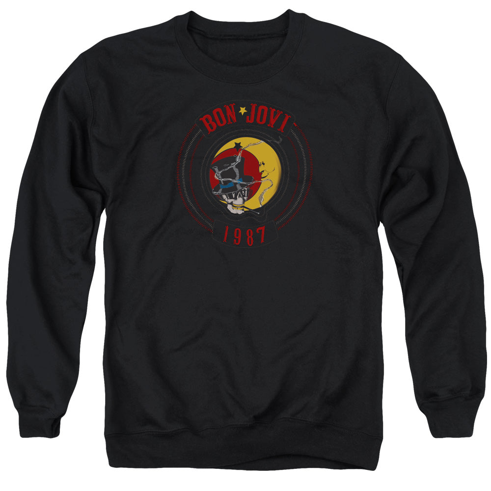 Bon Jovi 1987 Mens Crewneck Sweatshirt Black Officially Licensed
