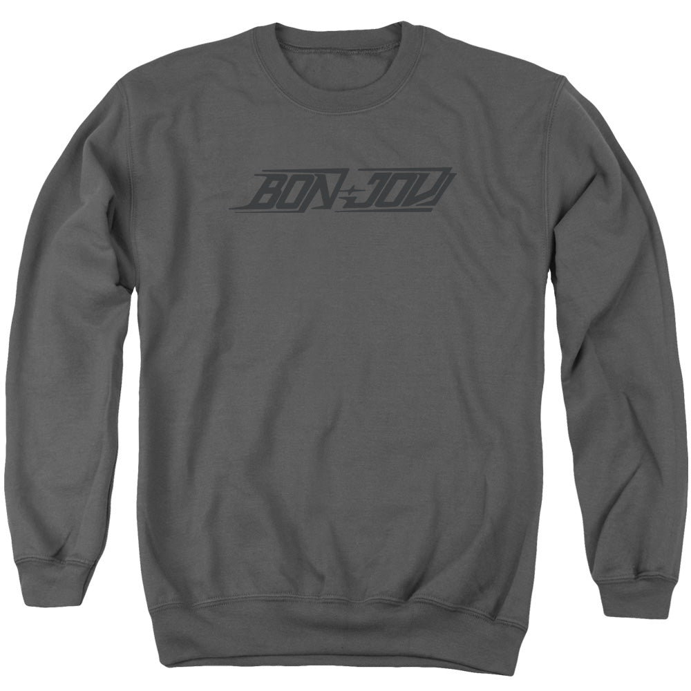 Bon Jovi New Logo Mens Crewneck Sweatshirt Charcoal Officially Licensed