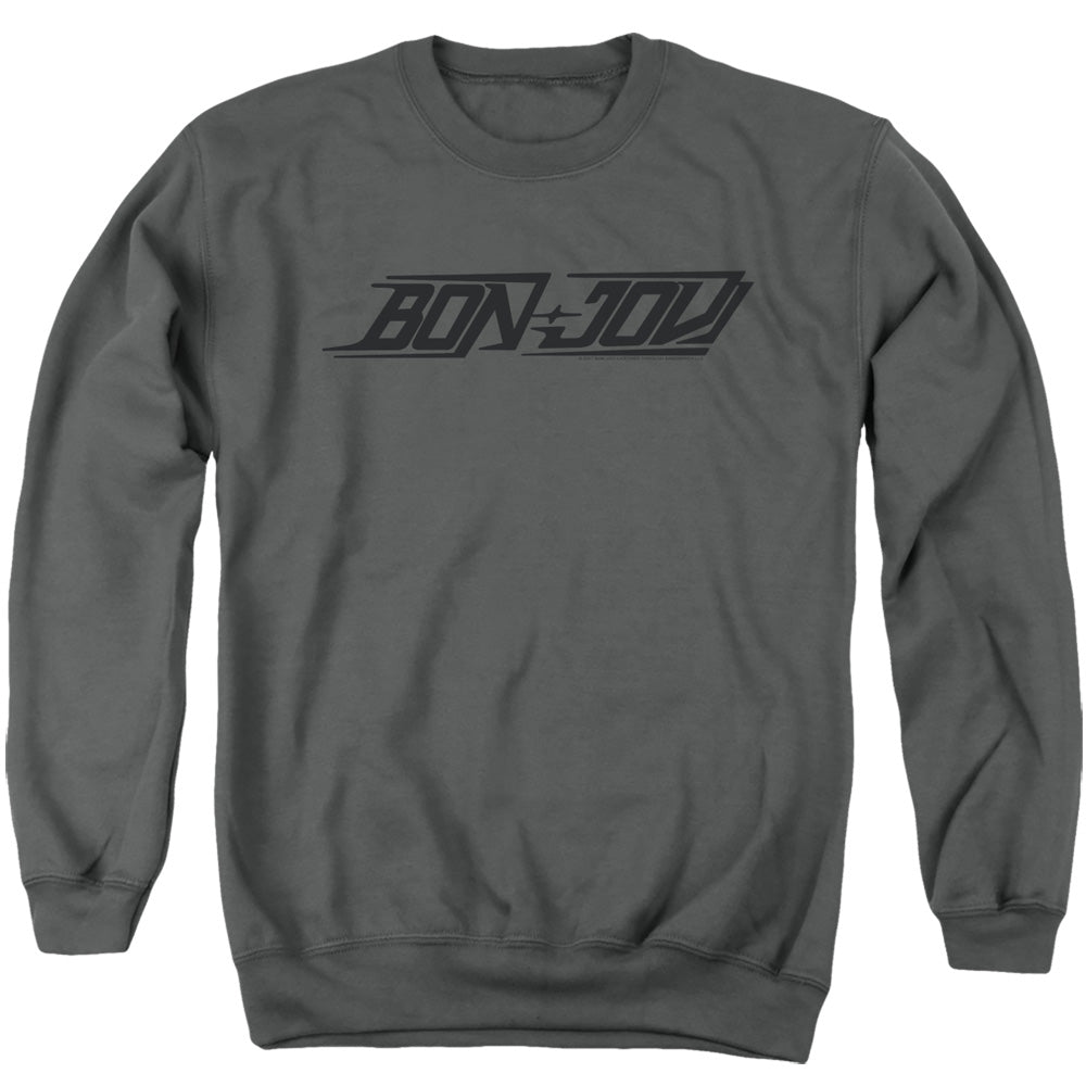Bon Jovi New Logo Mens Crewneck Sweatshirt Charcoal Officially Licensed