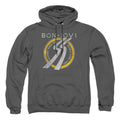 Bon Jovi Slippery When Wet World Tour Mens Hoodie Charcoal