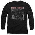 Bon Jovi Slippery Cover Mens Long Sleeve Shirt Black Officially Licensed