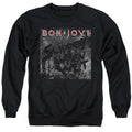 Bon Jovi Slippery Cover Mens Crewneck Sweatshirt Black Officially Licensed