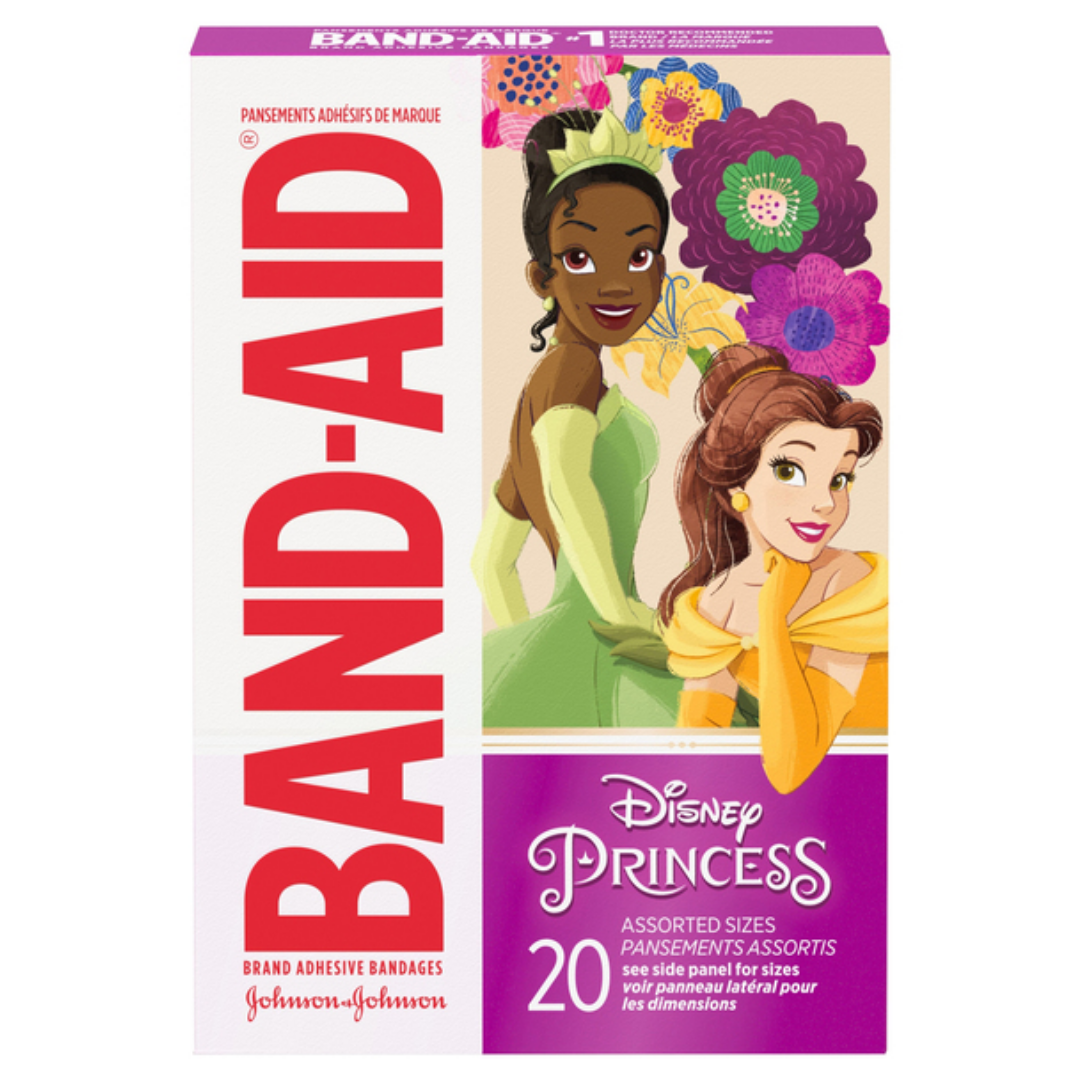 Band-Aid Disney Princess Kids Bandages, Assorted Sizes (20 ct)