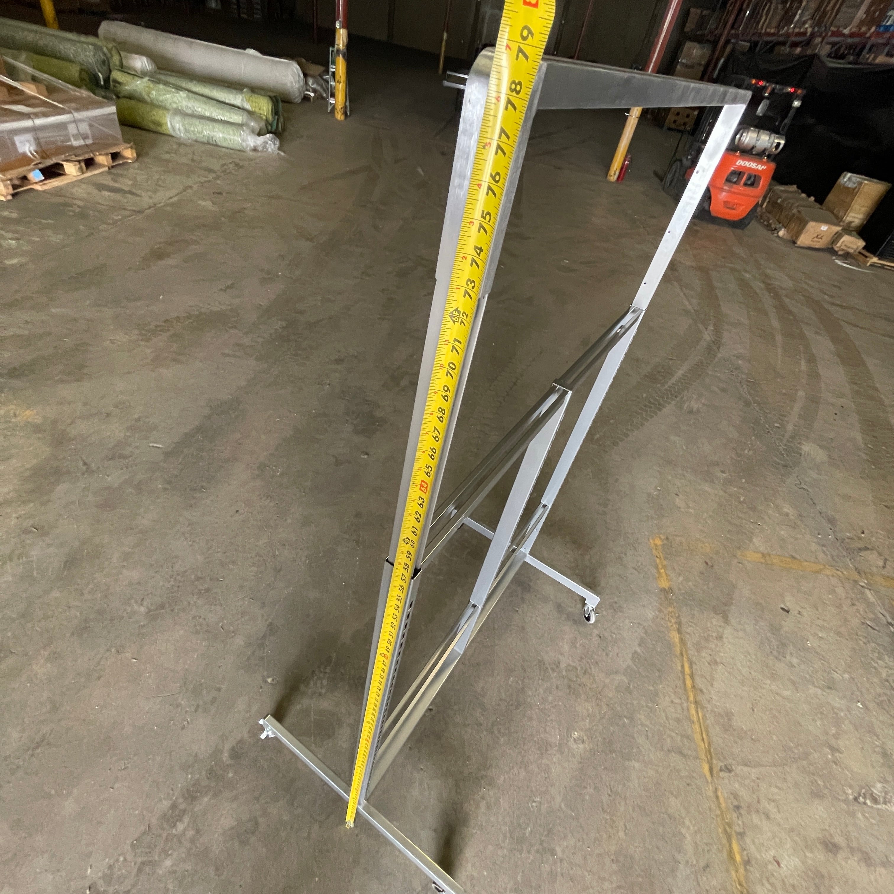 ARTITALIA GROUP Rolling Stainless Double Sided Store Display Stock Rack 48"W WF2565 (New)
