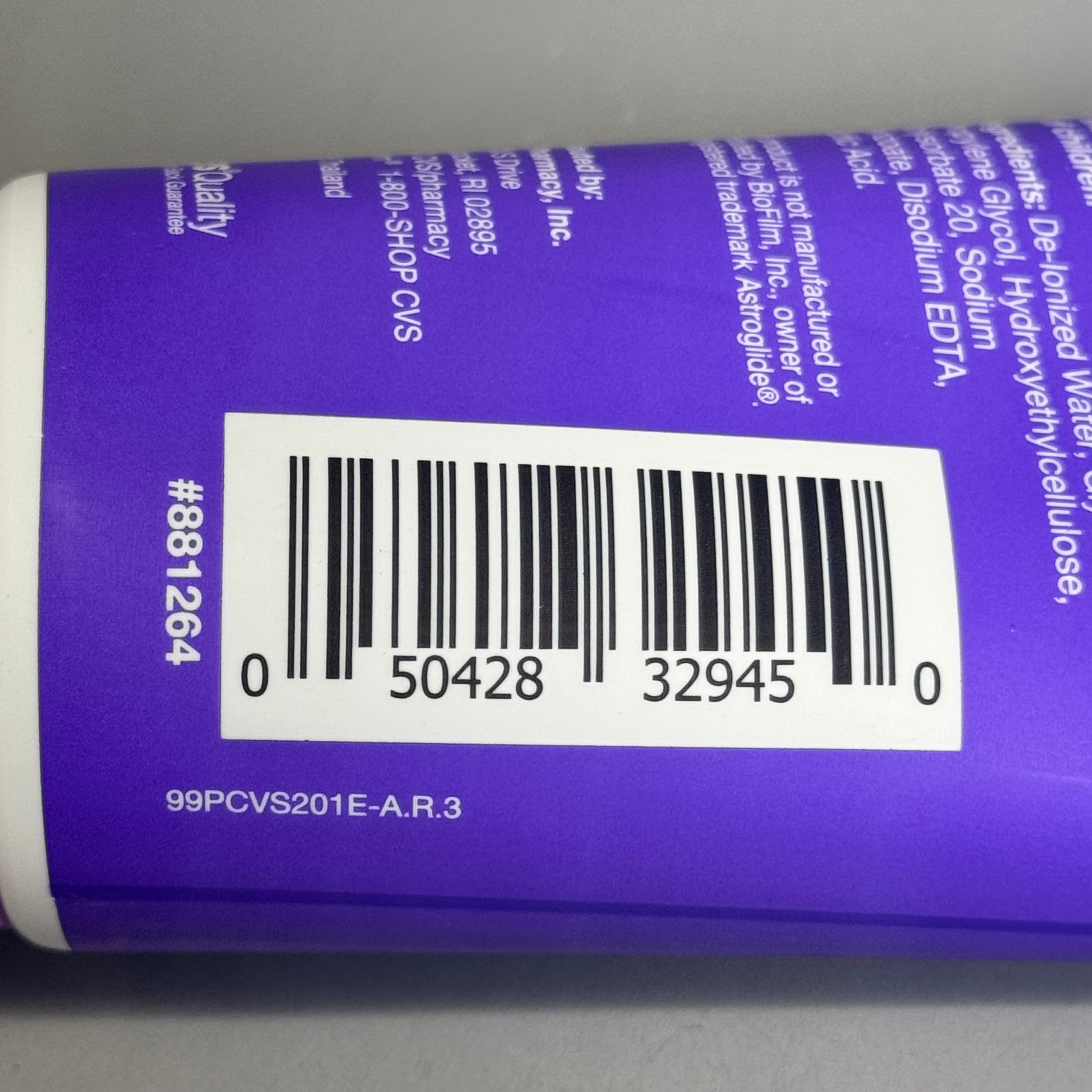 CVS HEALTH (2 PACK) Personal Lubricant Water-Based Tube 4oz Each Exp 04/26