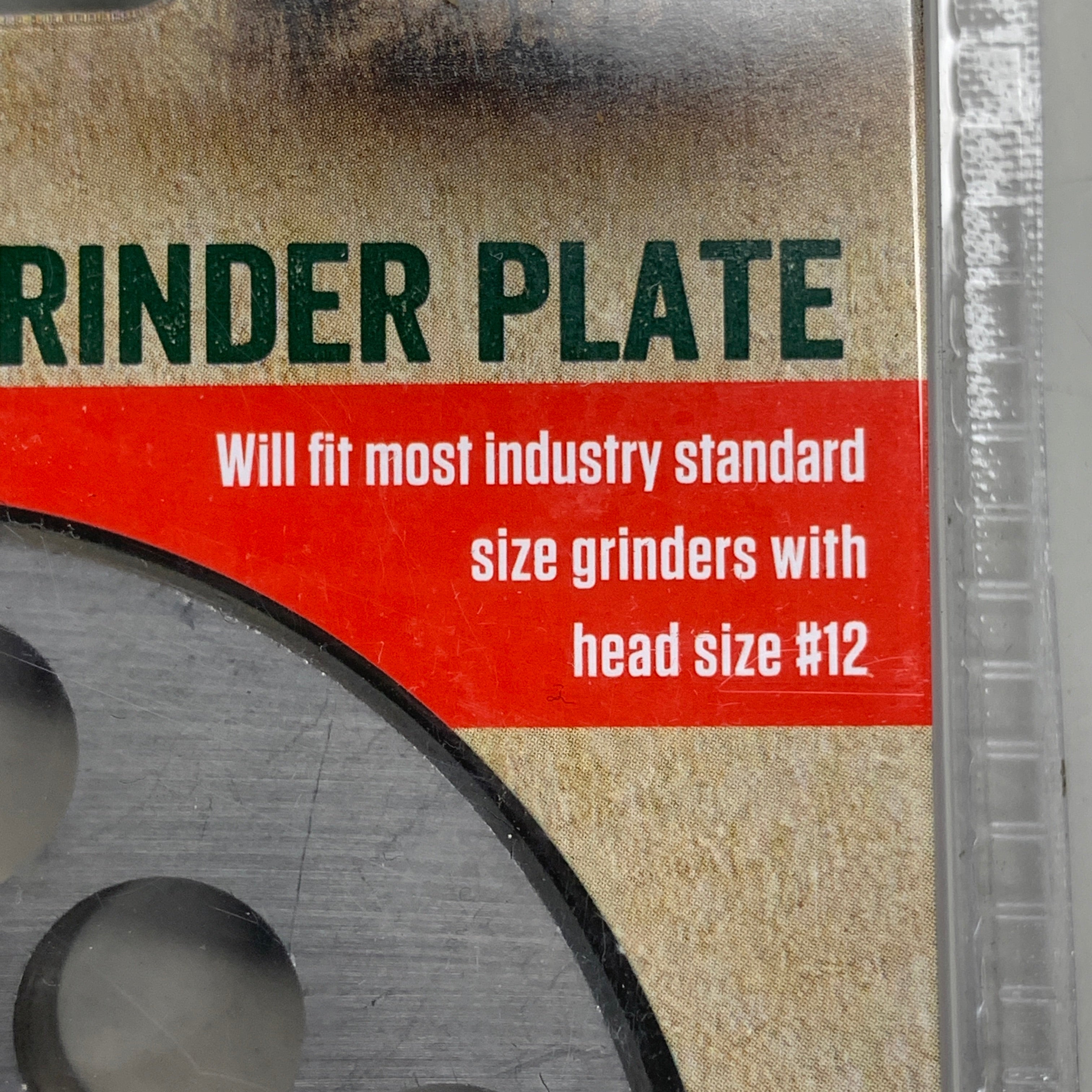 LEM Grinder Plate 12mm #12 (1/2") 2-3/4" Plate Diameter Stainless Steel 476SS