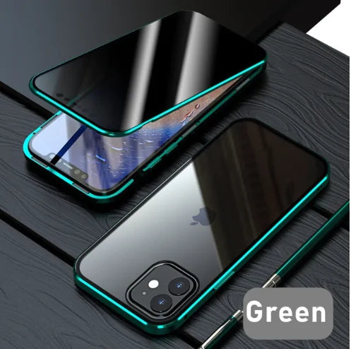 Glass Privacy Metal Phone Case iphone