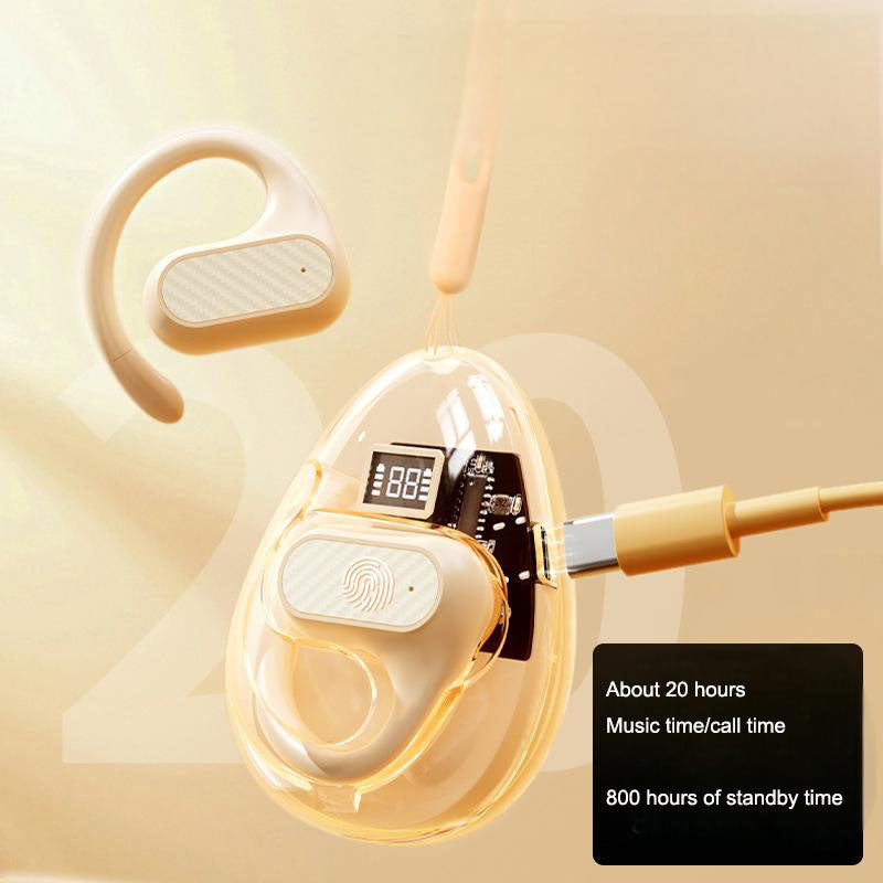 Z68 Pro Transparent Open Bluetooth Earphones OWS Intelligent Digital Display Ultra Long Battery Life Sports