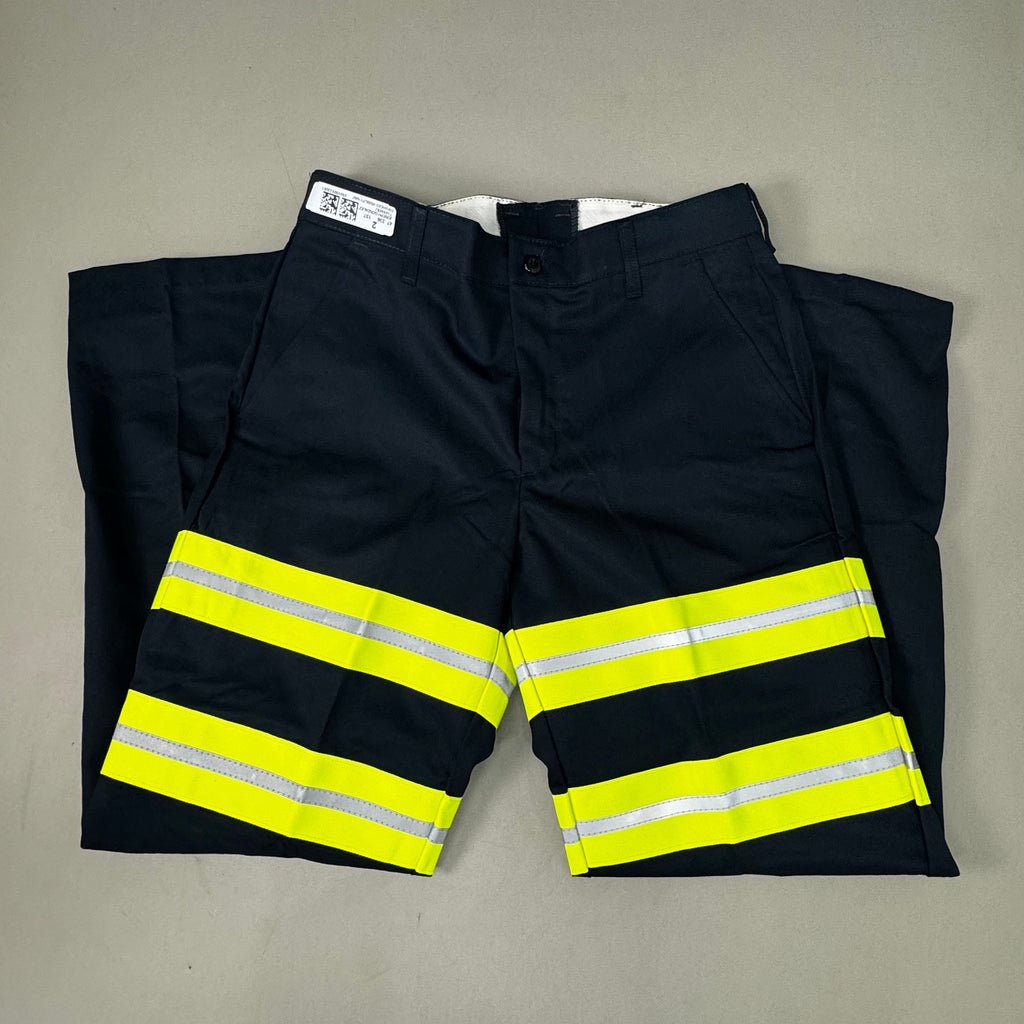 RED KAP Enhanced Visibility Industrial Pant Mens Sz 34 Reflective/Blue PT20-EHV
