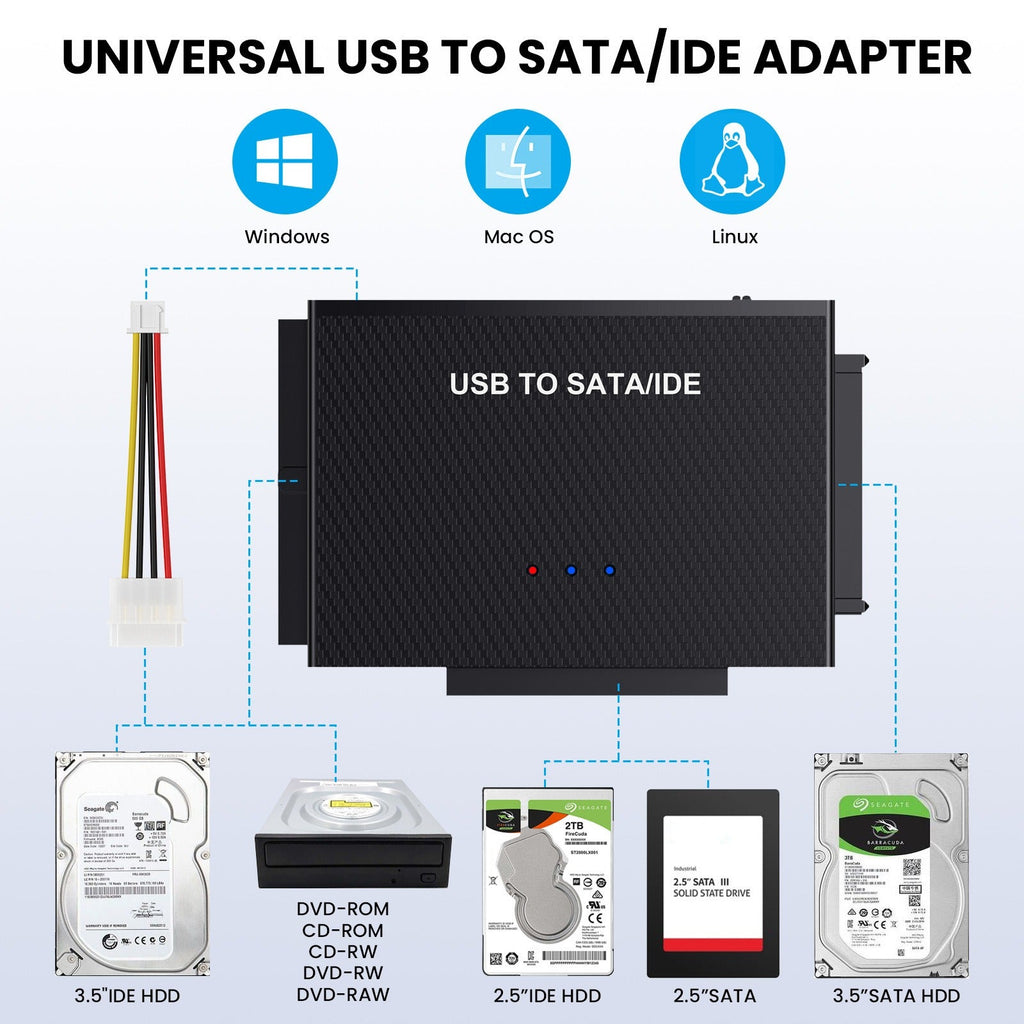 TYPE-C hard drive adapter USB3.1 to SATA IDE easy drive cable 2.5-inch 3.5-inch adapter cable