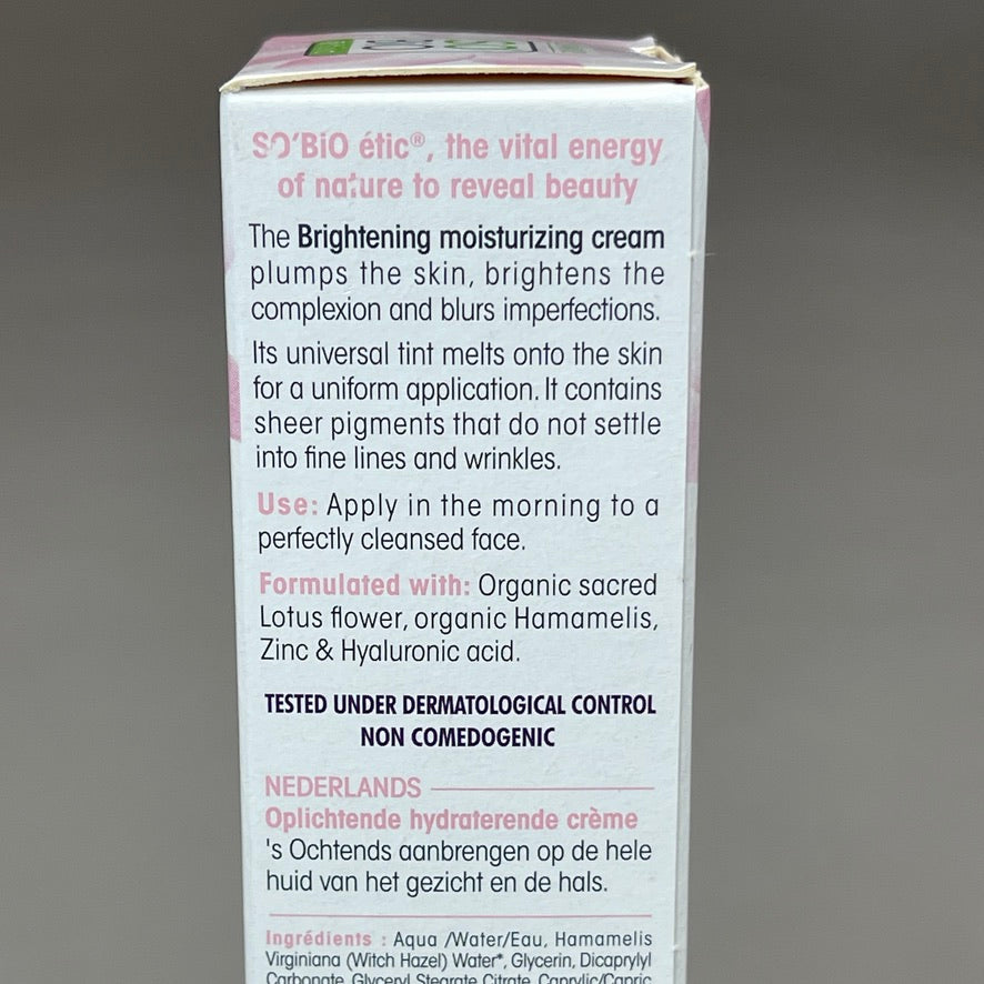 SO BIO etic Brightening Moisturizing Cream 1.35 fl oz (New)