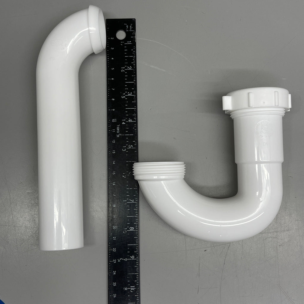 DB DEARBORN 1-1/2” P-Trap w/ Threaded ABS Adapter White P9704AB