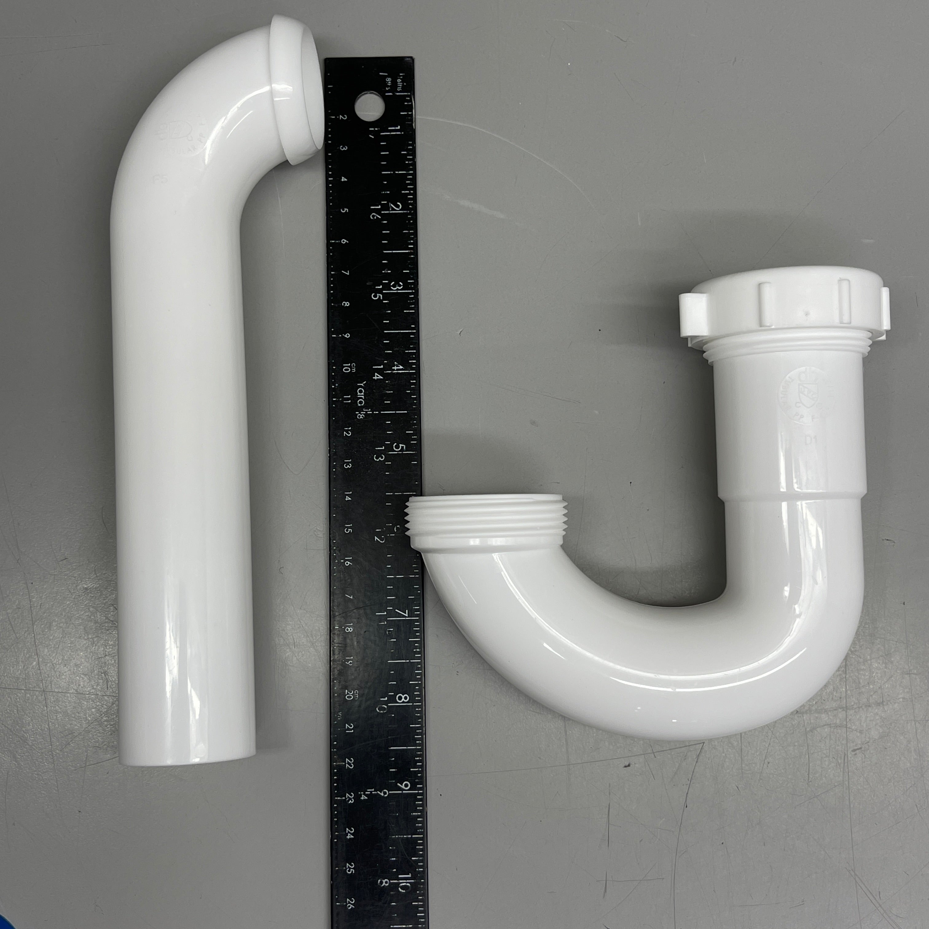 DB DEARBORN 1-1/2” P-Trap w/ Threaded ABS Adapter White P9704AB
