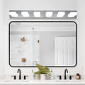 Modern 6-Light Chrome LED Vanity Mirror Light Fixture For Bathrooms And Makeup Tables