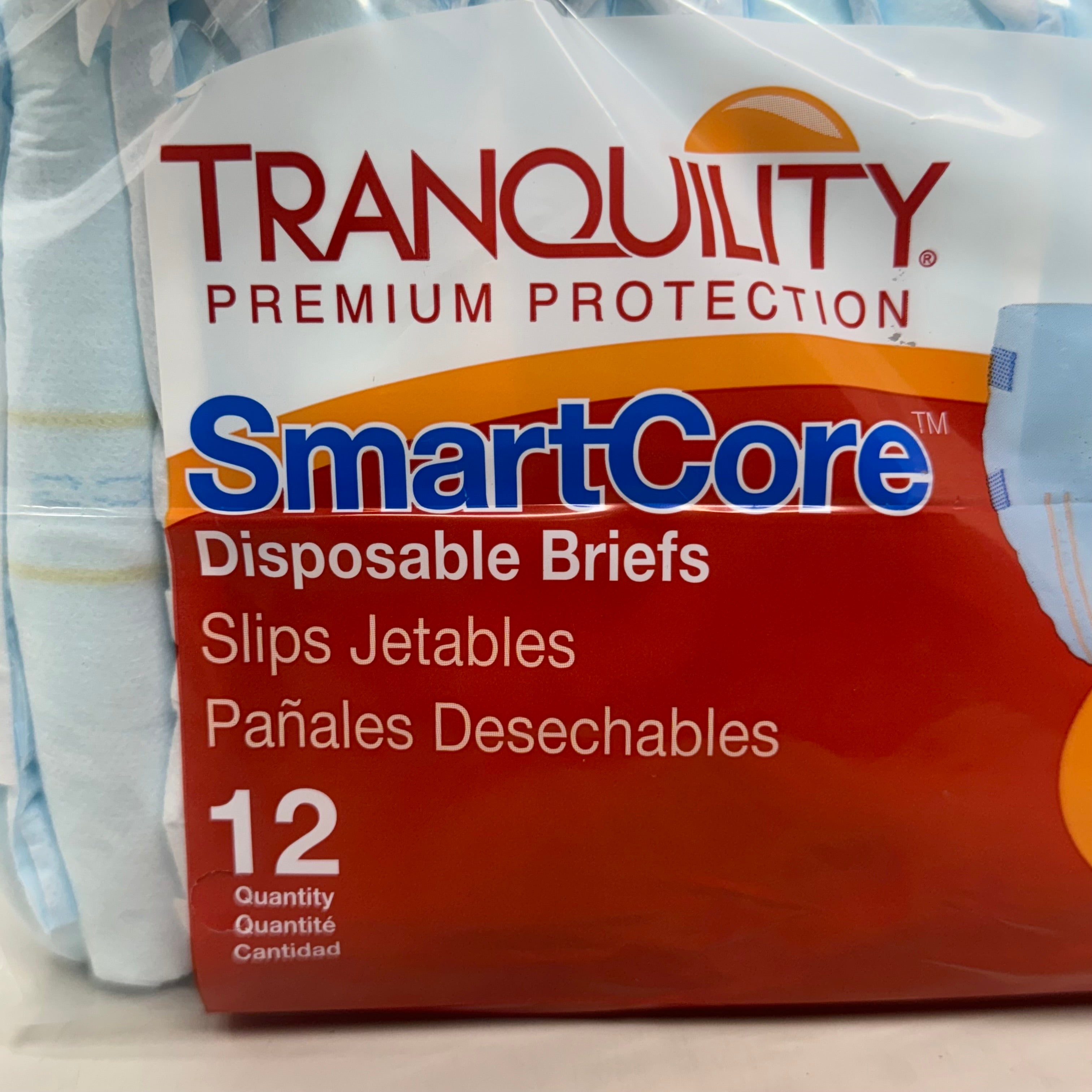 SMARTCORE (4 PK!) of 12 Tranquility Premium Protection Adult Diapers Latex Free Size L