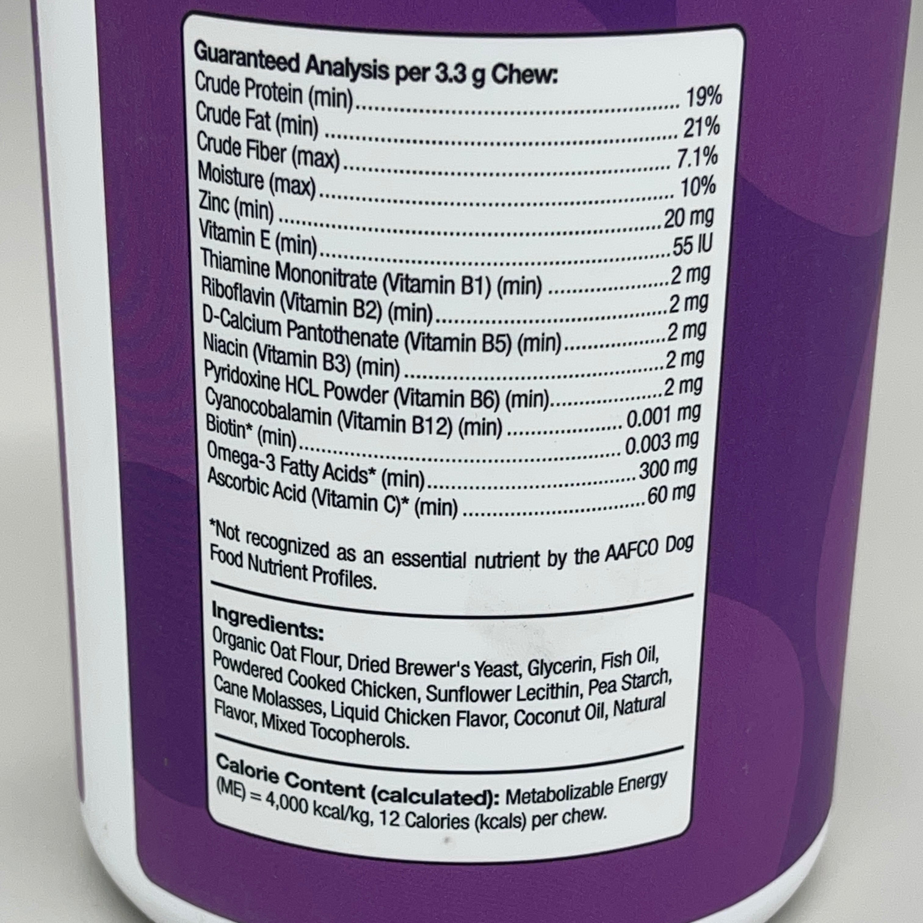LIFE'S ABUNDANCE Skin & Coat for Dogs Soft Chews 120 Chews 14 oz - 396g BB 10/25