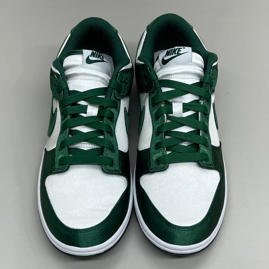 NIKE Dunk Low Satin ESS SNKR Sz Women's 5.5 Men's 4 White/Team Green DX5931100