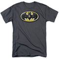 Batman Bat Mech Logo Mens T Shirt Charcoal Officially Licensed