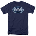 Batman Cyber Bat Shield Mens T Shirt Navy Blue Officially Licensed