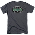 Batman Circuitry Shield Mens T Shirt Charcoal Officially Licensed
