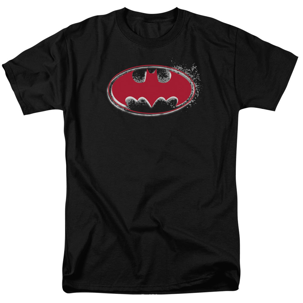 Batman Hardcore Noir Bat Logo Mens T Shirt Black Officially Licensed