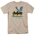 Batman Caped Crusader Retro Mens T Shirt Sand Officially Licensed